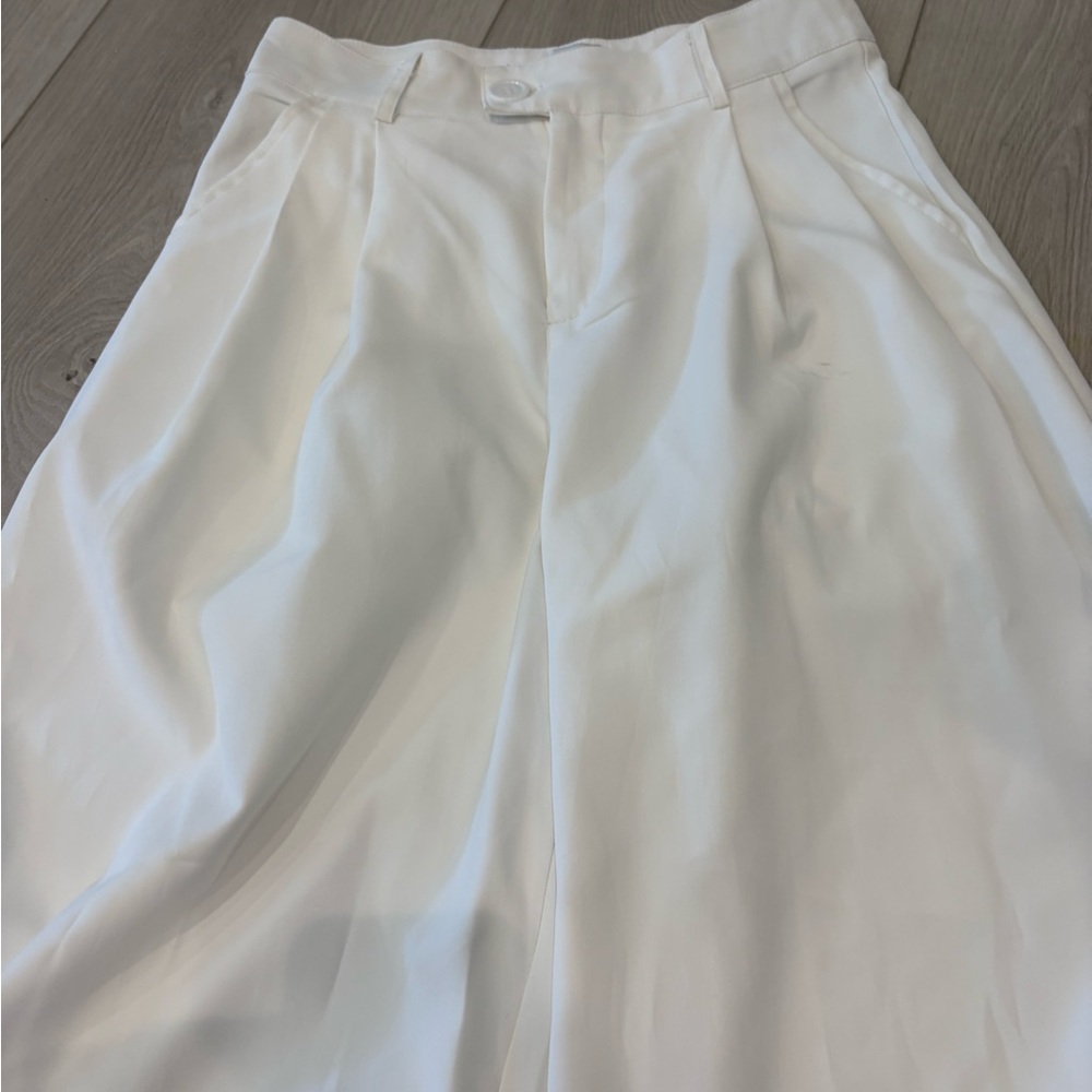 Princess Polly White Wide-Leg Pants - Picture 3 of 5